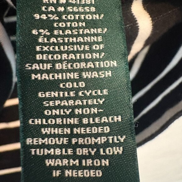 Lauren Ralph Lauren striped boatneck top M - Picture 3 of 3